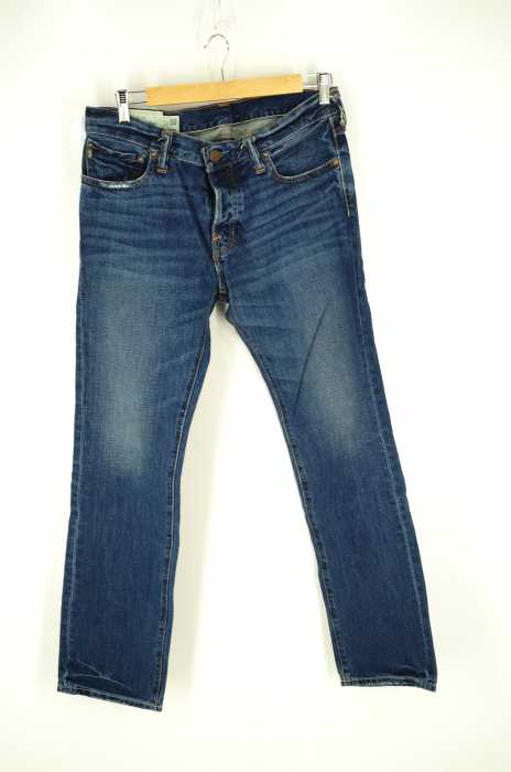 Abercrombie & Fitch （アバクロンビーアンドフィッチ） ボタンフライストレートデニムパンツ メンズ パンツ