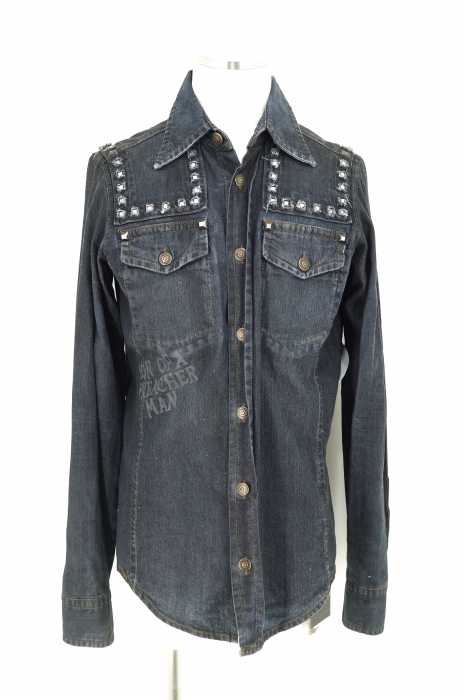 DSQUARED2 （ディースクエアード） スタッズデニムシャツ メンズ トップス