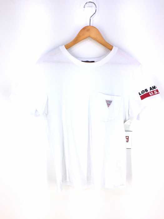 GUESS（ゲス） トライアングル ロゴ ポケット Tシャツ メンズ トップス