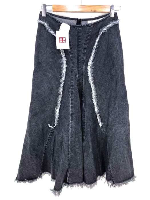 JUNYA WATANABE COMME des GARCONS（ジュンヤワタナベコムデギャルソン） AD2002 デニム カットオフ加工 フレアスカート レディース スカート