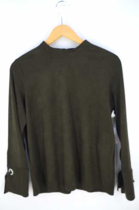 ZARA(ザラ) スタンドカラー スエードブラウス レディース トップス