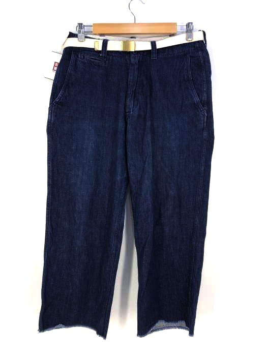 MASTER & CO.(マスターアンドコー) カットデザインベルト付きデニムワイドパンツ レディース パンツ
