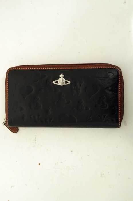 Vivienne Westwood （ヴィヴィアンウエストウッド） 型押しラウンドジップロングウォレット　長財布 レディース 財布・ケース