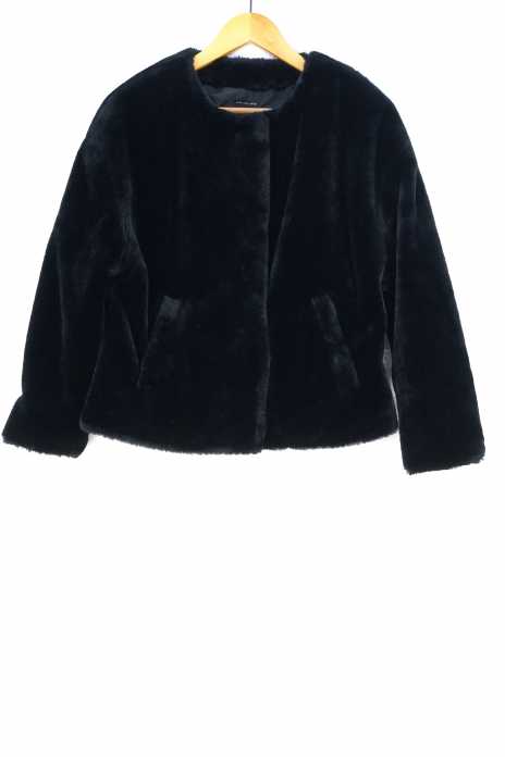 ZARA TRF （ザラティーアールエフ） outerwear ノーカラーフェイクファージャケット レディース アウター