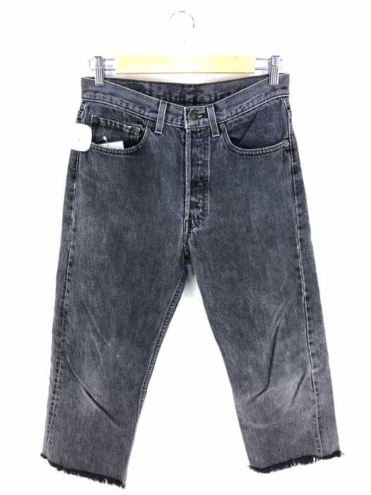 Levis（リーバイス） USA製 93年4月製造 カットオフブラックデニム レディース パンツ
