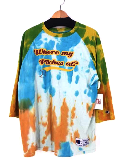 rebear by johnbull(リベアバイジョンブル) リメイク タイダイラグランT メンズ トップス