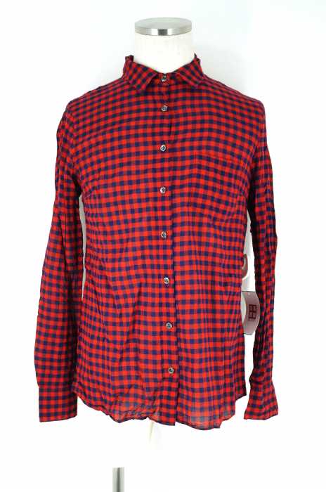 J.CREW （ジェイクルー） しわ加工ギンガムチェックボタンシャツ レディース トップス