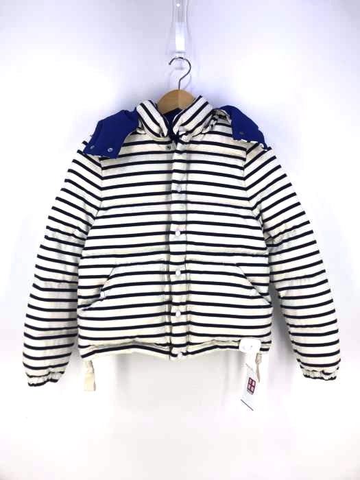PETIT BATEAU（プチバトー） ボーダー柄ダウンジャケット レディース アウター