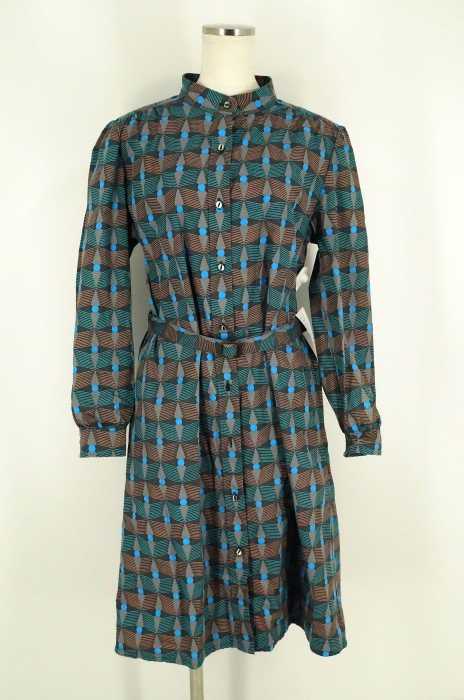 A.P.C. (アーペーセー) バンドカラー総柄ボタンシャツワンピース レディース ワンピース