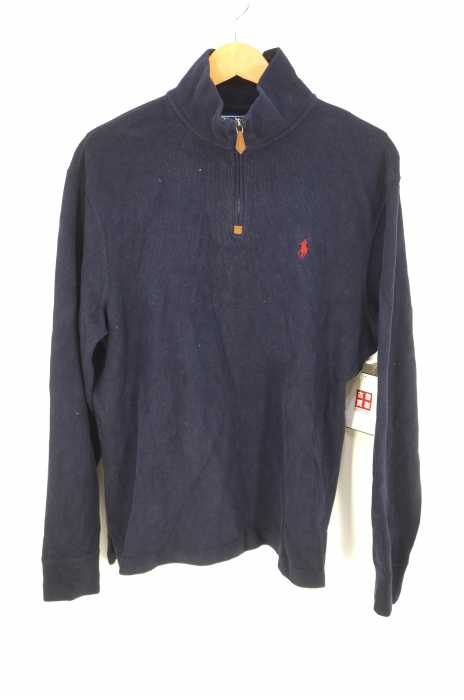 Polo by RALPH LAUREN （ポロバイラルフローレン） ハーフジップ スタンドカラー ワンポイント刺繍 メンズ トップス