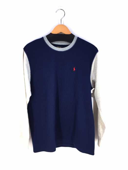 POLO RALPH LAUREN (ポロラルフローレン) バイカラーワッフルロングTシャツ メンズ トップス