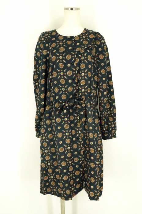A.P.C. （アーペーセー） 総柄ノーカラーボタンワンピース レディース ワンピース