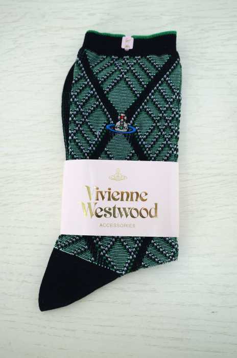 Vivienne Westwood （ヴィヴィアンウエストウッド） ソックス 総柄 オーブ刺繍 レディース ファッション雑貨