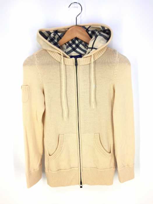 BURBERRY BLUE LABEL(バーバリーブルーレーベル) 刺繍入りニットパーカー レディース トップス