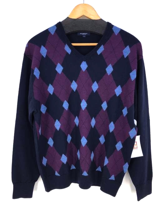 BURBERRY LONDON（バーバリーロンドン） アーガイルチェック　Vネックセーター メンズ トップス