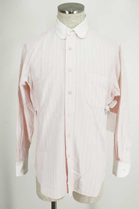 individualized shirts （インディヴィジュアライズドシャツ） ラウンドカラーストライプボタンシャツ メンズ トップス