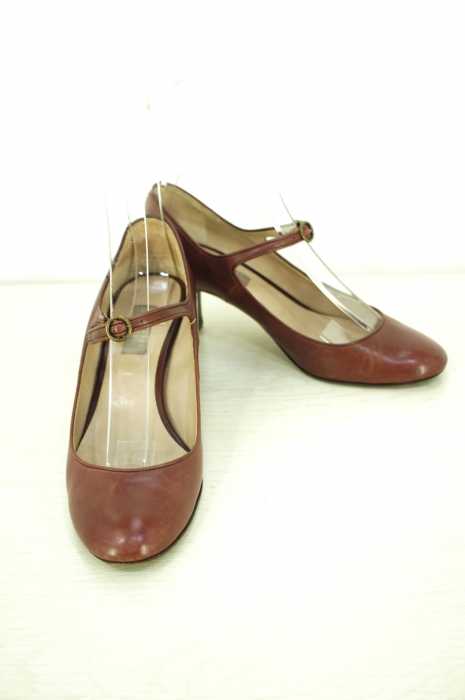 MARGARET HOWELL （マーガレットハウエル） MADE IN JAPAN 日本製 プレーントゥヒールパンプス レザーパンプス レディース シューズ