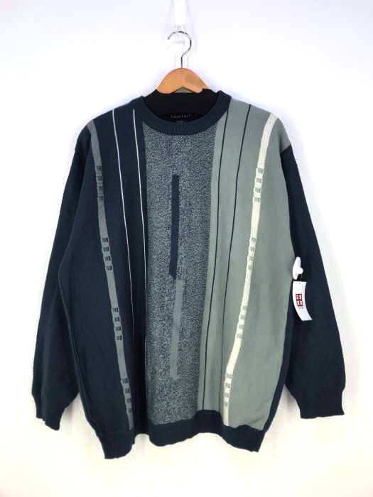 USED古着 (ユーズドフルギ) ストライプニットセーター メンズ トップス
