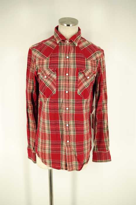 RRL RALPH LAUREN （ダブルアールエル ラルフローレン） チェック柄ウエスタンスナップボタンシャツ メンズ トップス