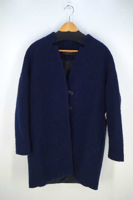 ZARA BASIC (ザラベーシック) スタンドカラー ドロップショルダーロングコート レディース アウター