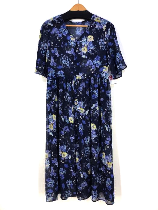 Rope Picnic（ロペピクニック） シフォン花柄ガウンワンピース レディース ワンピース