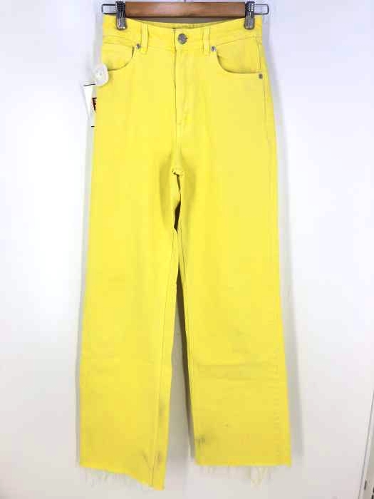 ZARA（ザラ） カットオフカラーワイドデニム レディース パンツ