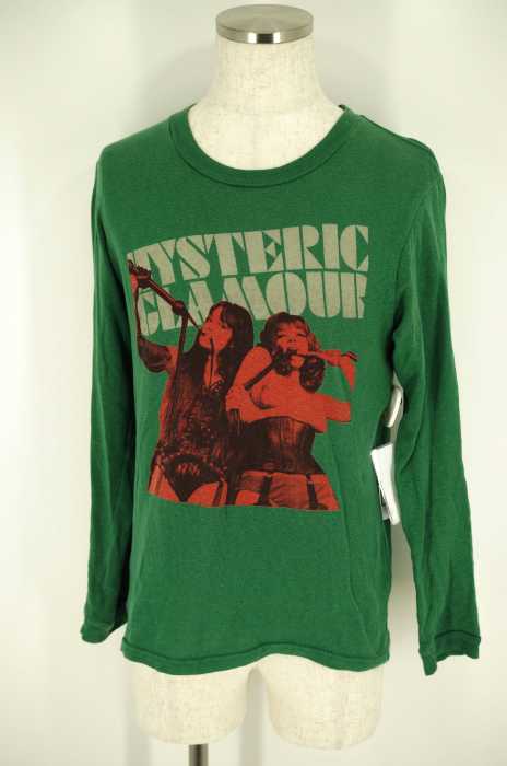 HYSTERIC GLAMOUR (ヒステリックグラマー) USED加工 プリントロングカットソー メンズ トップス