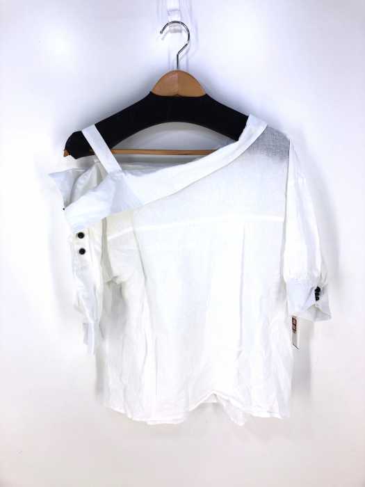MOUSSY（マウジー） STRIPED ONE SHOULDER シャツ レディース トップス