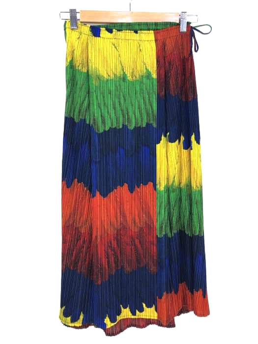 PLEATS PLEASE ISSEY MIYAKE（プリーツプリーズイッセイミヤケ） フェザープリント巻きプリーツスカート レディース スカート