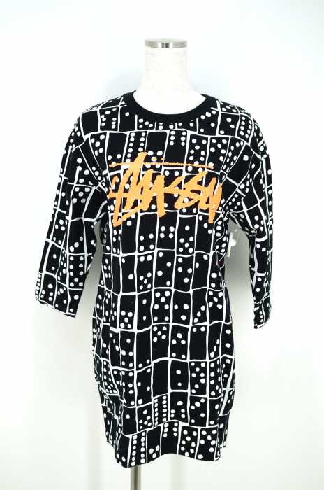 STUSSY (ステューシー) 総柄プリントカットソーワンピース レディース トップス