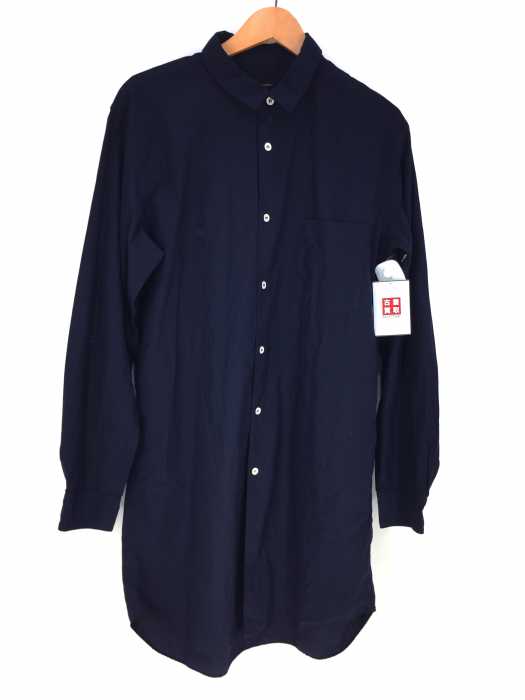 COMME des GARCONS HOMME PLUS (コムデギャルソンオムプリュス) L/S 7ボタン ポリエステルロングシャツ ポリ縮ロングシャツ メンズ トップス