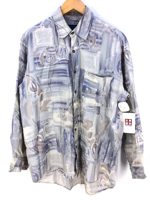 USED古着(ユーズドフルギ) CONNECT 総柄シルクシャツ メンズ トップス
