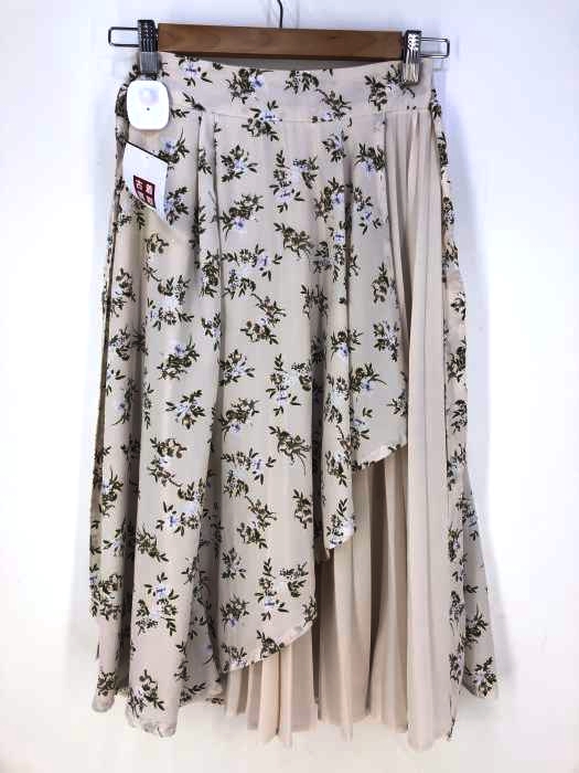 INGNI（イング） 花柄プリーツ切替ラッフルミディ レディース スカート