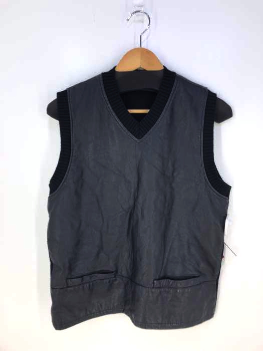 RYKIEL HOMME（リキエルオム） レザー切替ウールベスト メンズ トップス