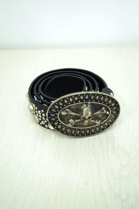 HYDE collection () スカルバックルスタッズレザーベルト レディース ファッション雑貨