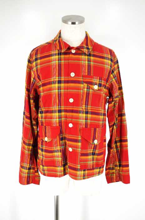 Engineered Garments (エンジニアードガーメンツ) ラメ入りチェック柄シャツジャケット メンズ アウター