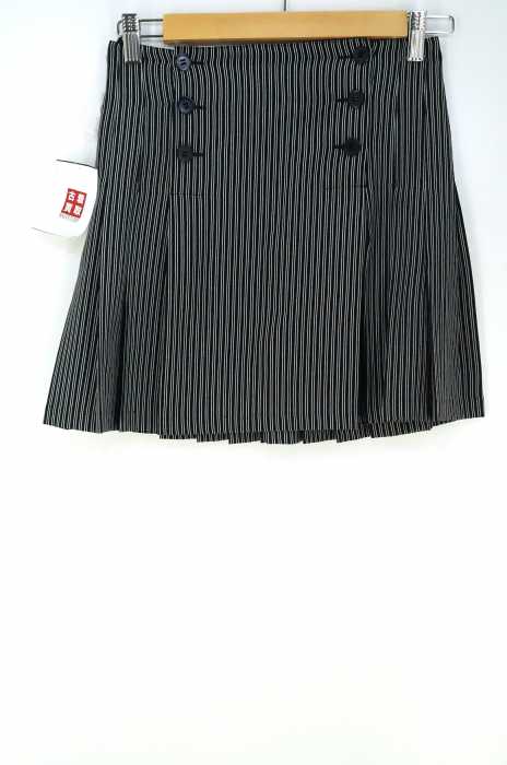 agnes b.（アニエスベー） ストライプ柄フロントボタンプリーツスカート レディース スカート