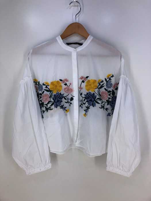 ZARA(ザラ) 刺繍入りシャツブラウス レディース トップス