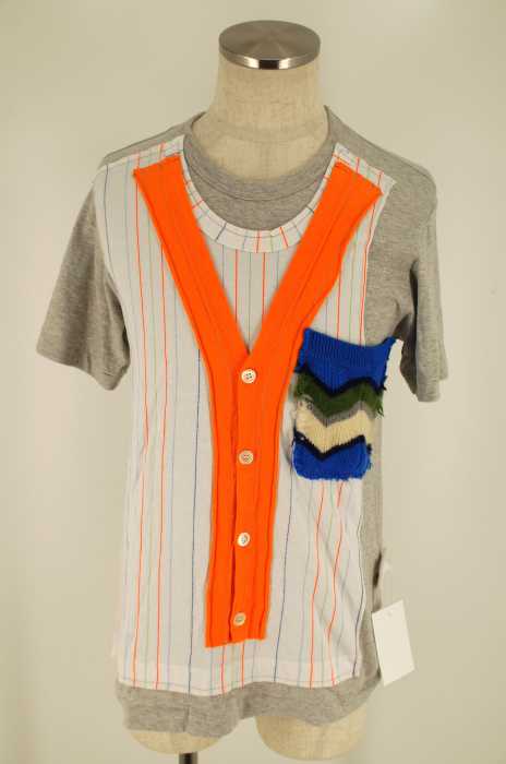 COMME des GARCONS HOMME PLUS (コムデギャルソンオムプリュス) AD2009 切替ニットポケTシャツ/カットソー メンズ トップス