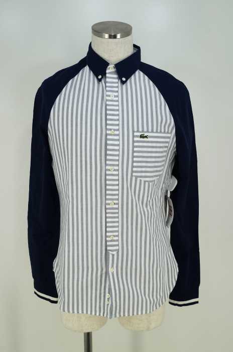 LACOSTE LVE (ラコステライブ) 切替ストライプボタンシャツ メンズ トップス
