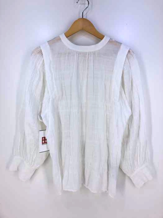w closet（ダブルクローゼット） 袖タック2WAYホワイトブラウス レディース トップス