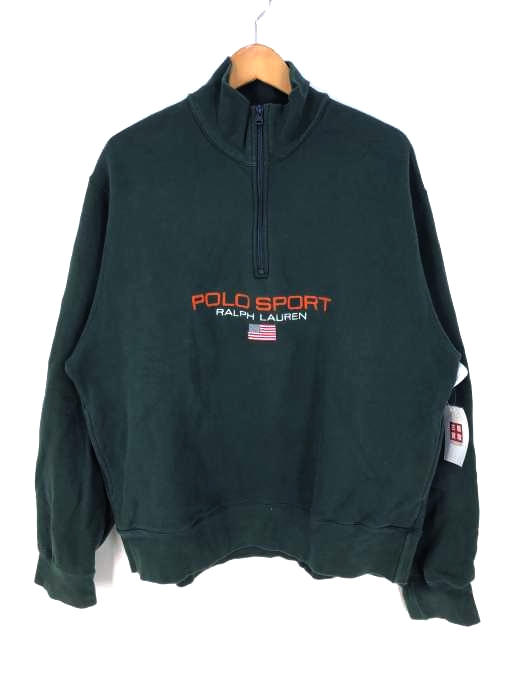 POLO SPORT RALPH LAUREN（ポロスポーツラルフローレン） フロント刺繍 ハーフジップトレーナー エルサルバドル製 メンズ トップス