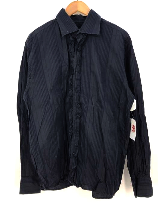 USED古着（ユーズドフルギ） george collection センターフリルストライプシャツ メンズ トップス