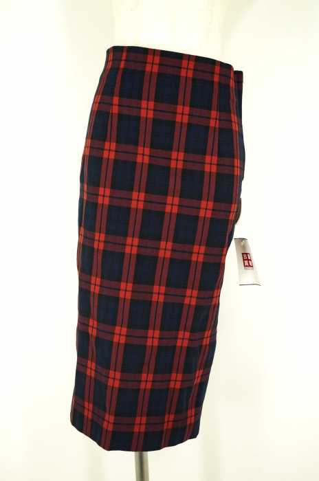 ZARA WOMAN （ザラ ウーマン） チェック柄スリット入りスカート レディース スカート