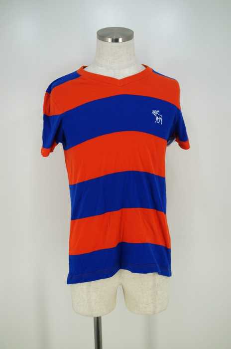 Abercrombie & Fitch (アバクロンビーアンドフィッチ) ボーダーVネックTシャツ メンズ トップス