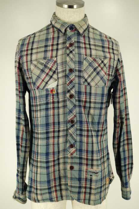 SCOTCH&SODA(スコッチアンドソーダ) リペア加工チェックネルシャツ メンズ トップス