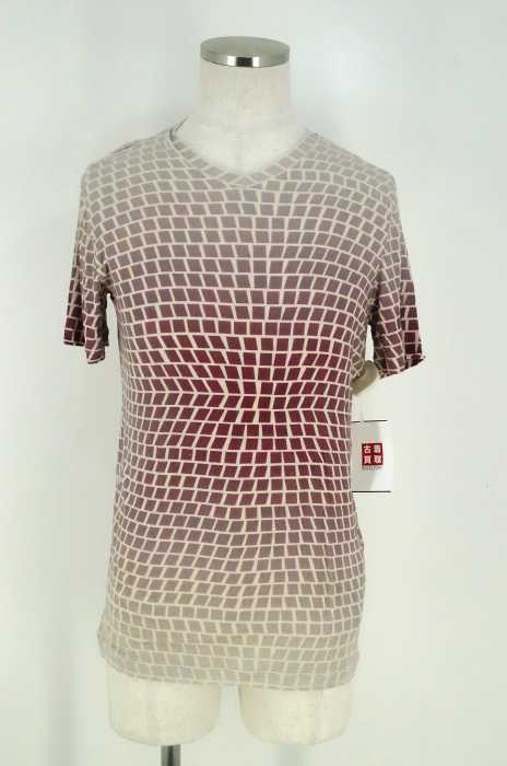Giorgio Armani （ジョルジオアルマーニ） グラデーション 総柄Vネックカットソー Tシャツ メンズ トップス