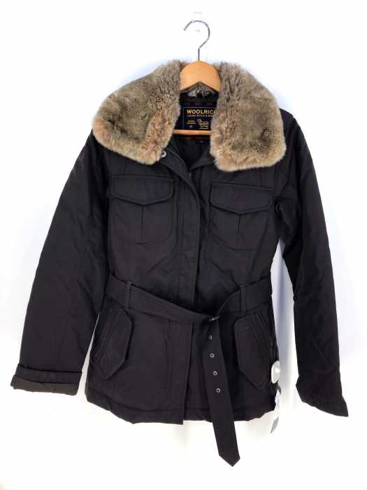 WOOLRICH JOHN RICH & BROS（ウールリッチジョンリッチアンドブラザーズ） ラビットファー ベルト付きナイロンコート レディース アウター