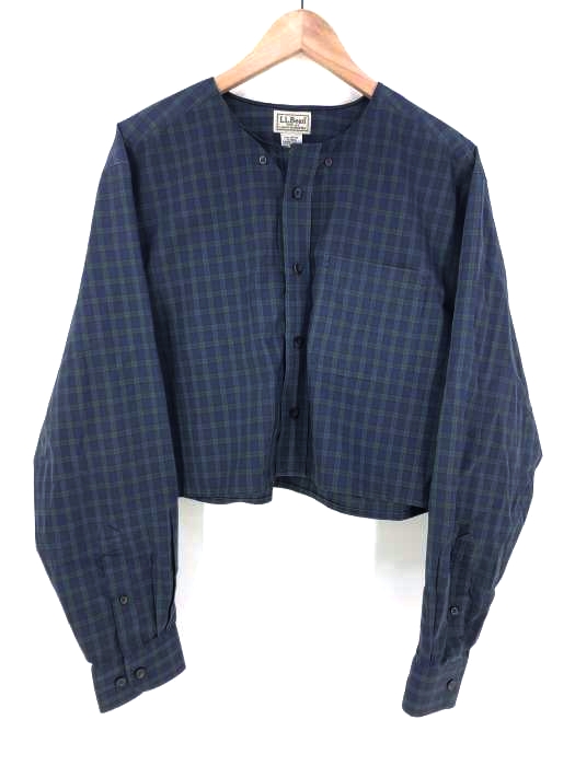 L.L.Bean（エルエルビーン） ショートノーカラーシャツ レディース トップス