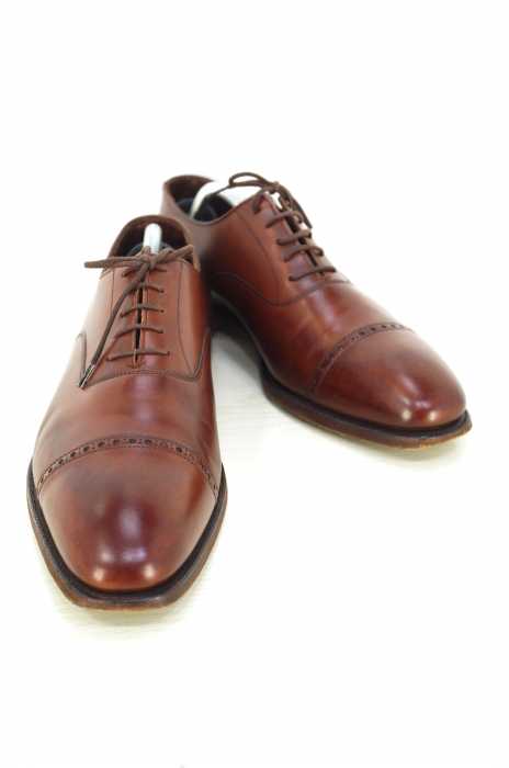 CROCKETT&JONES（クロケットアンドジョーンズ） PUNCH STRAIGHT-TIP BELGRAVE CHESTNUT CALF　パンチドキャップトゥ ベルグレイブ チェスナット メンズ シューズ